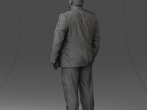 fat man gray suit 0517 3D 模型