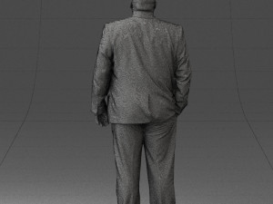 fat man gray suit 0517 3D 模型