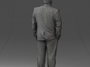 fat man gray suit 0517 3D 模型