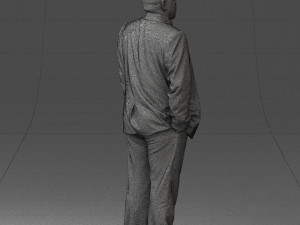 fat man gray suit 0517 3D 模型