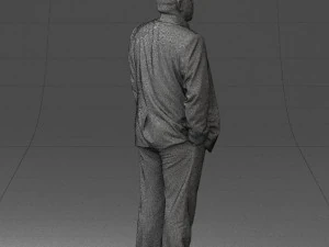 fat man gray suit 0517 3D Model