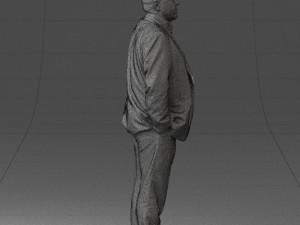 fat man gray suit 0517 3D 模型