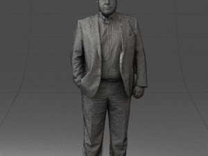 fat man gray suit 0517 3D 模型