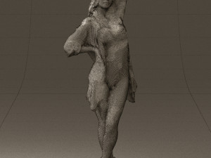 woman in colored swimsuit long hair 0529 Modèle 3D
