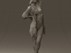 woman in colored swimsuit long hair 0529 Modèle 3D