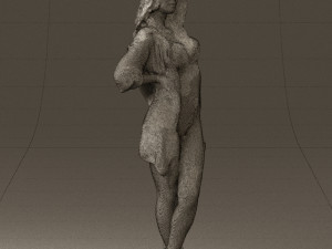 woman in colored swimsuit long hair 0529 Modèle 3D