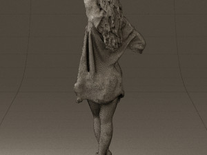 woman in colored swimsuit long hair 0529 Modèle 3D