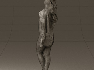 woman in colored swimsuit long hair 0529 Modèle 3D