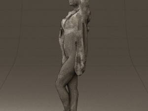 woman in colored swimsuit long hair 0529 Modèle 3D