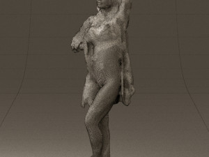 woman in colored swimsuit long hair 0529 Modèle 3D