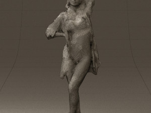 woman in colored swimsuit long hair 0529 Modèle 3D