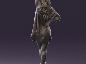 woman in colored swimsuit long hair 0529 3d print ready 3D Print Model