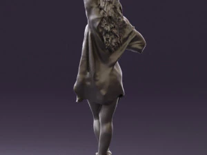 woman in colored swimsuit long hair 0529 3d print ready 3D Print Model