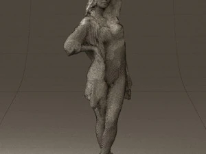 woman in colored swimsuit long hair 0529 3d print ready 3D Print Model