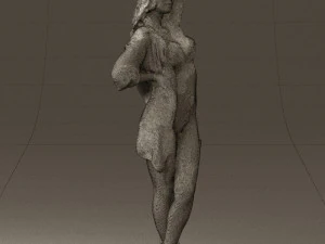 woman in colored swimsuit long hair 0529 3d print ready 3D Print Model