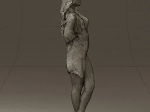 woman in colored swimsuit long hair 0529 3d print ready 3D Print Model