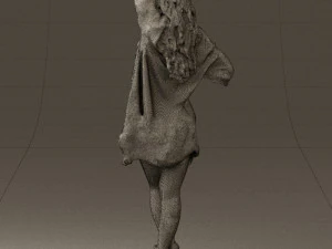woman in colored swimsuit long hair 0529 3d print ready 3D Print Model