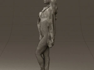woman in colored swimsuit long hair 0529 3d print ready 3D Print Model