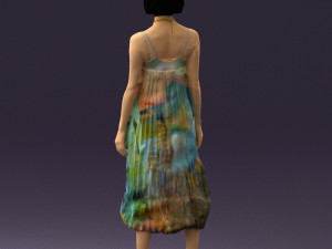 woman in colored dress shirt hair 0528 3d print ready Model do druku 3D