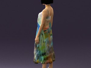 woman in colored dress shirt hair 0528 3d print ready Model do druku 3D