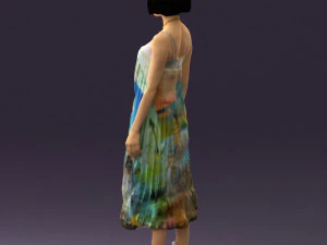 woman in colored dress shirt hair 0528 3d print ready 3D Print Model
