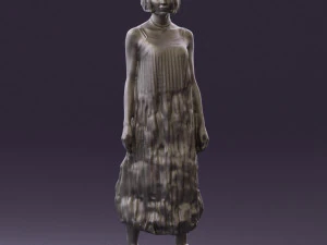 woman in colored dress shirt hair 0528 3d print ready 3D Print Model