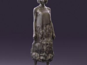 woman in colored dress shirt hair 0528 3d print ready Model do druku 3D