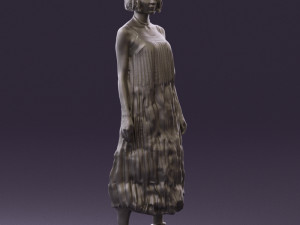 woman in colored dress shirt hair 0528 3d print ready Model do druku 3D