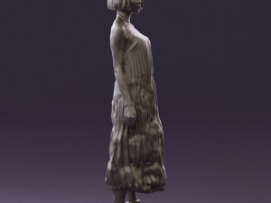 woman in colored dress shirt hair 0528 3d print ready Model do druku 3D