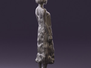 woman in colored dress shirt hair 0528 3d print ready Model do druku 3D