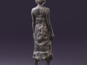 woman in colored dress shirt hair 0528 3d print ready Model do druku 3D