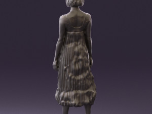 woman in colored dress shirt hair 0528 3d print ready Model do druku 3D