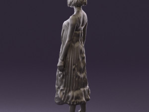 woman in colored dress shirt hair 0528 3d print ready Model do druku 3D