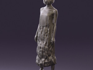 woman in colored dress shirt hair 0528 3d print ready Model do druku 3D