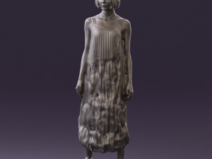 woman in colored dress shirt hair 0528 3d print ready Model do druku 3D