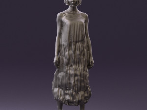 woman in colored dress shirt hair 0528 3d print ready Model do druku 3D