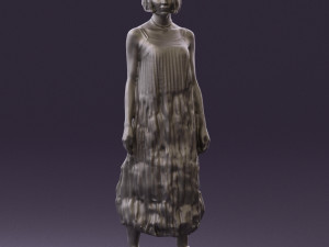 woman in colored dress shirt hair 0528 3d print ready Model do druku 3D