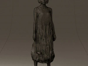 woman in colored dress shirt hair 0528 3d print ready 3D Print Model