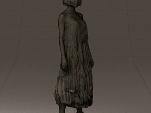woman in colored dress shirt hair 0528 3d print ready Model do druku 3D