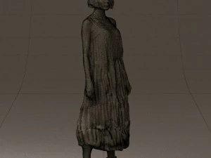 woman in colored dress shirt hair 0528 3d print ready 3D Print Model