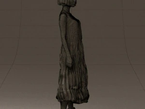 woman in colored dress shirt hair 0528 3d print ready 3D Print Model