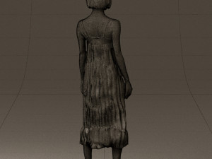 woman in colored dress shirt hair 0528 3d print ready Model do druku 3D