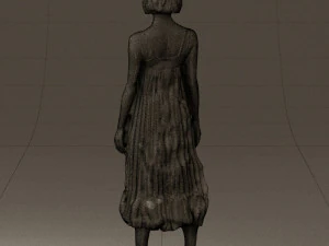 woman in colored dress shirt hair 0528 3d print ready 3D Print Model