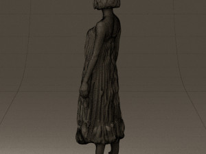 woman in colored dress shirt hair 0528 3d print ready Model do druku 3D