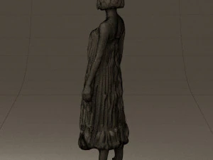 woman in colored dress shirt hair 0528 3d print ready 3D Print Model