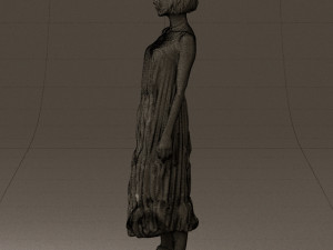 woman in colored dress shirt hair 0528 3d print ready Model do druku 3D