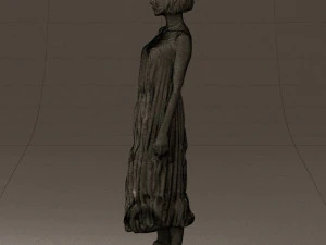 woman in colored dress shirt hair 0528 3d print ready 3D Print Model