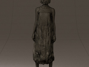 woman in colored dress shirt hair 0528 3d print ready Model do druku 3D