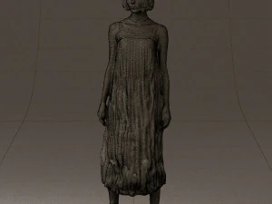 woman in colored dress shirt hair 0528 3d print ready 3D Print Model