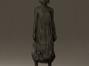 woman in colored dress shirt hair 0528 3d print ready Model do druku 3D
